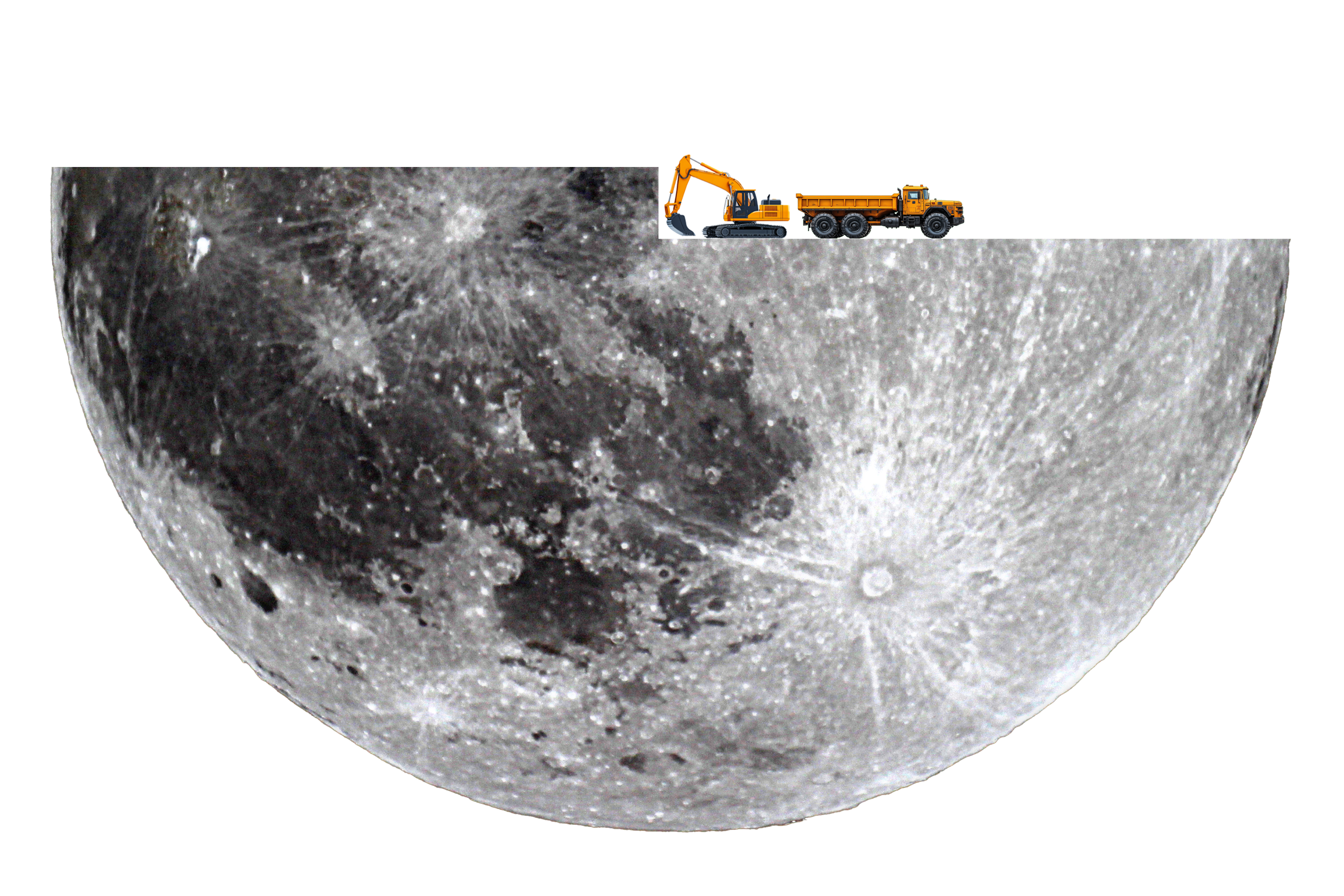 Unisex organic cotton t-shirt 'Moon Mining'