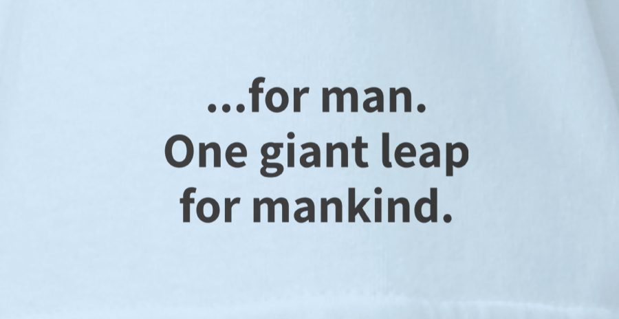 One small step to Unisex t-shirts