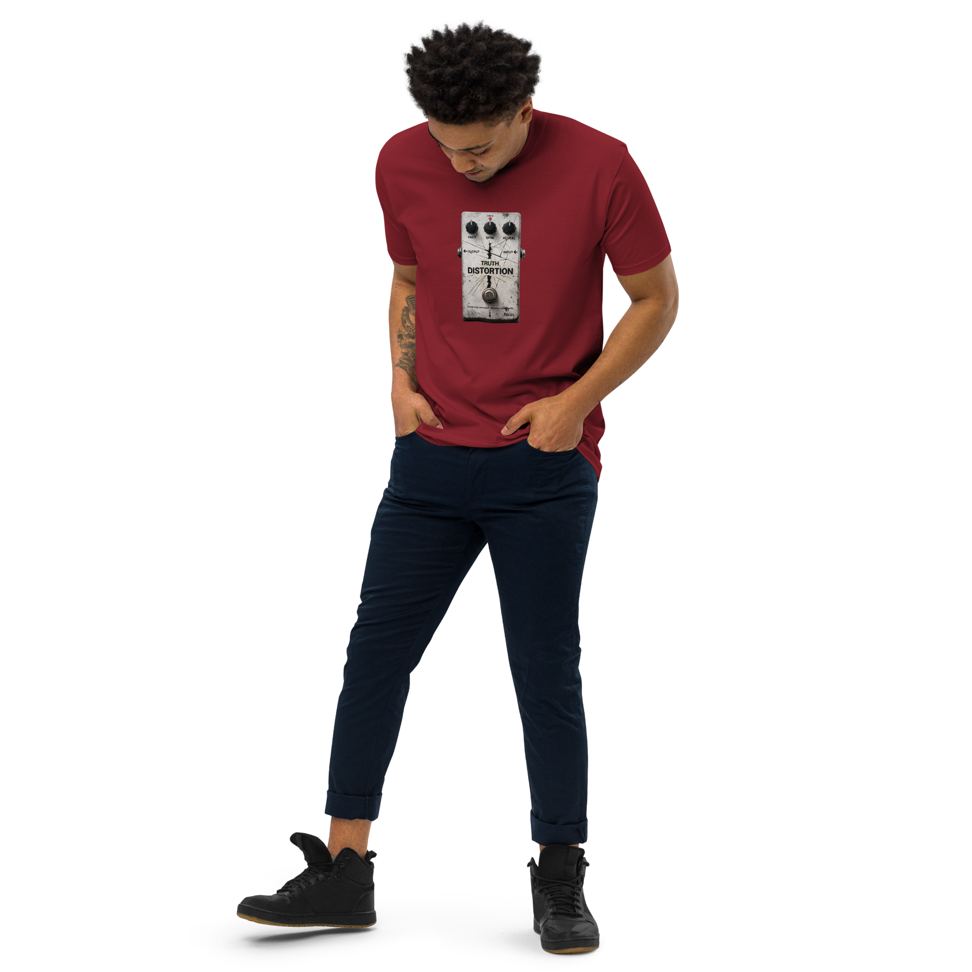 Distortion pedal premium heavyweight tee
