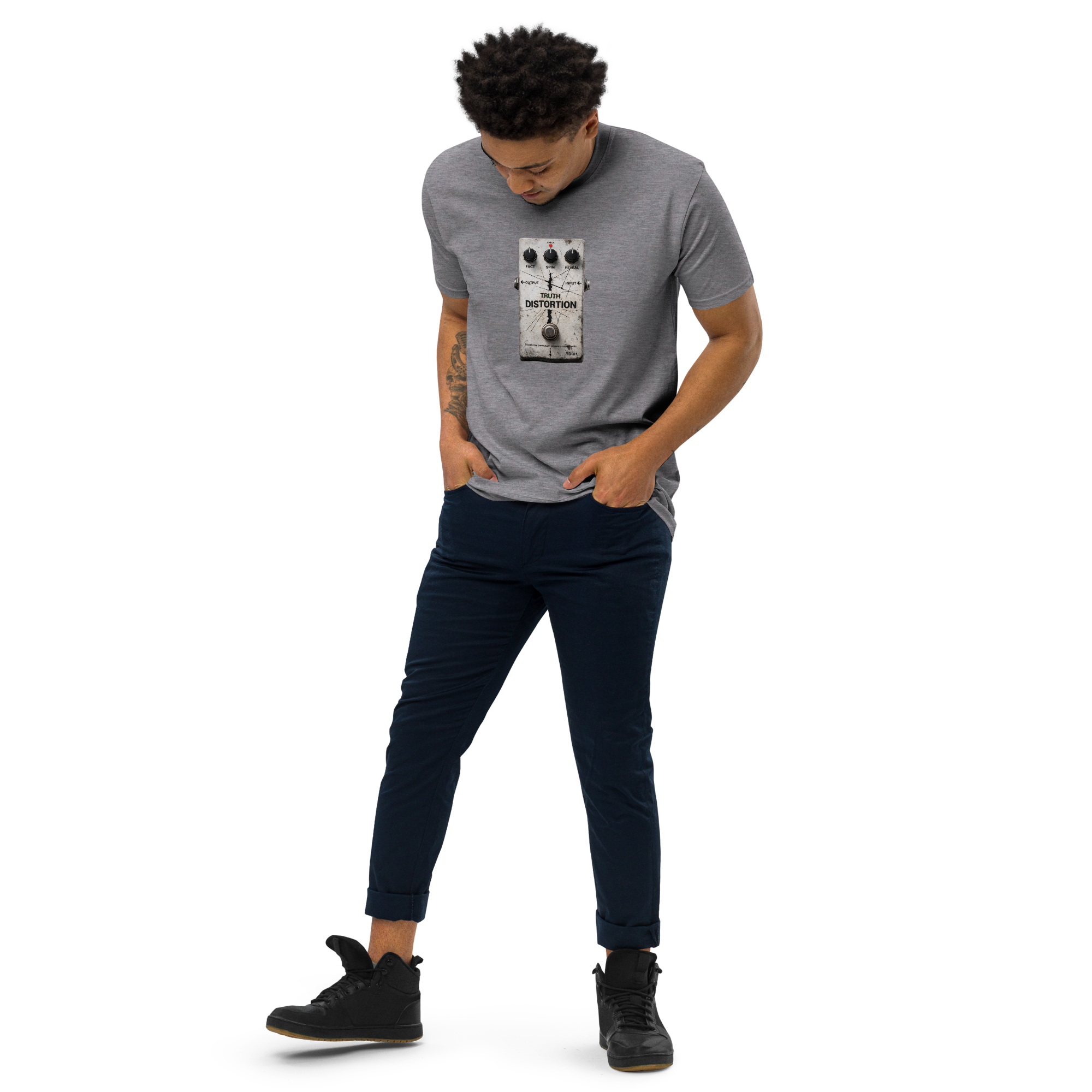Distortion pedal premium heavyweight tee