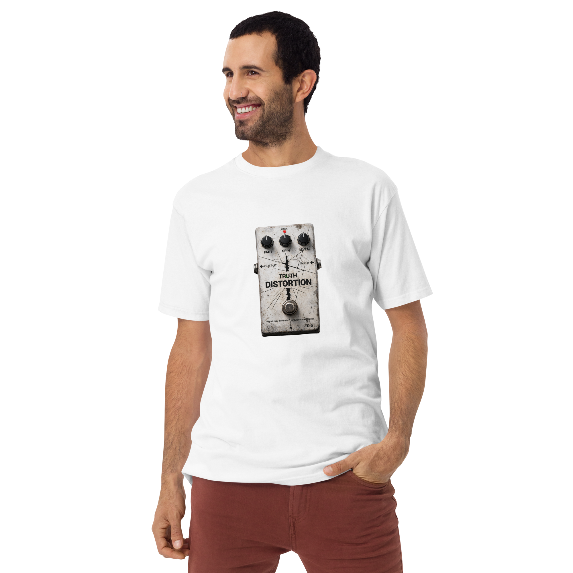 Distortion pedal premium heavyweight tee