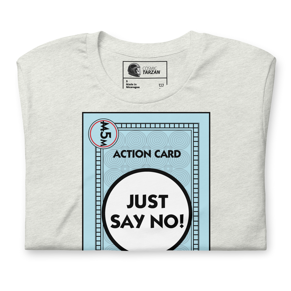 Cosmic Tarzan Just Say No! womens T-shirt