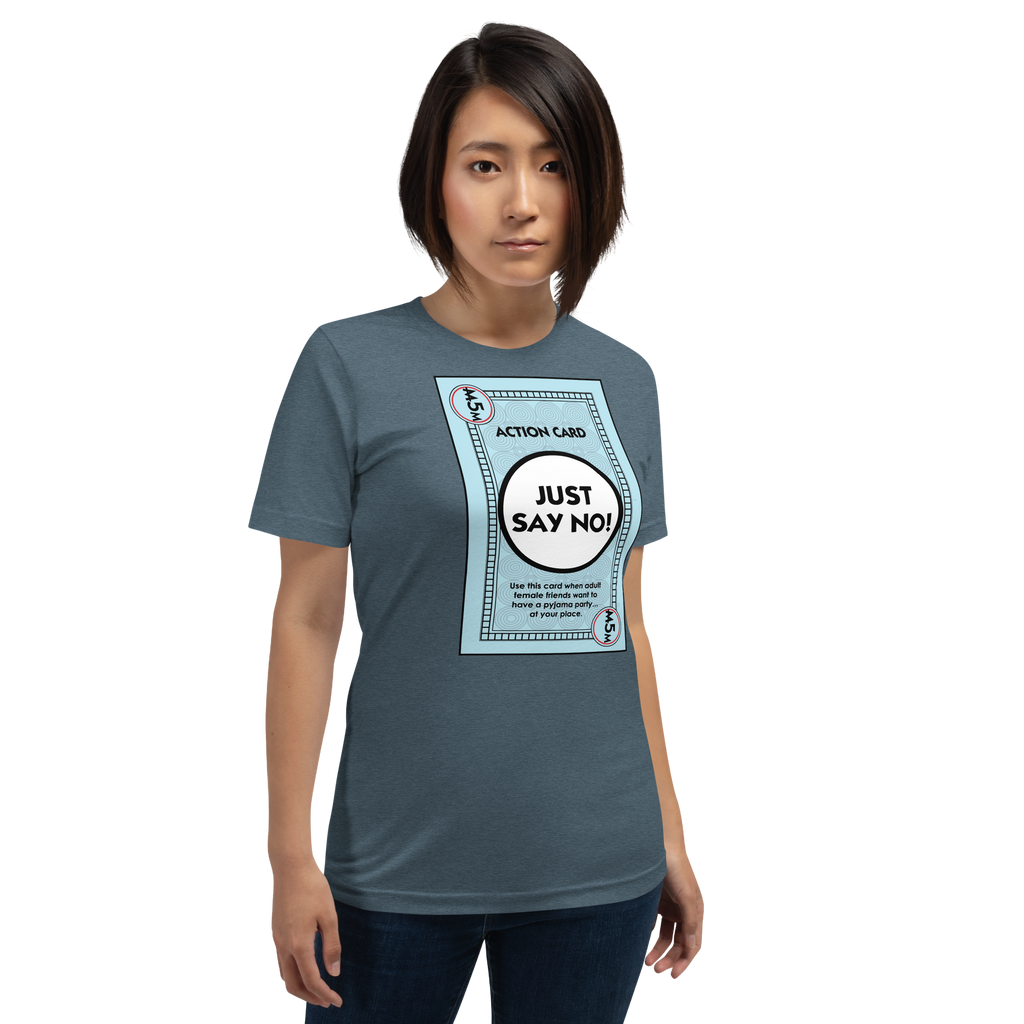 Cosmic Tarzan Just Say No! womens T-shirt