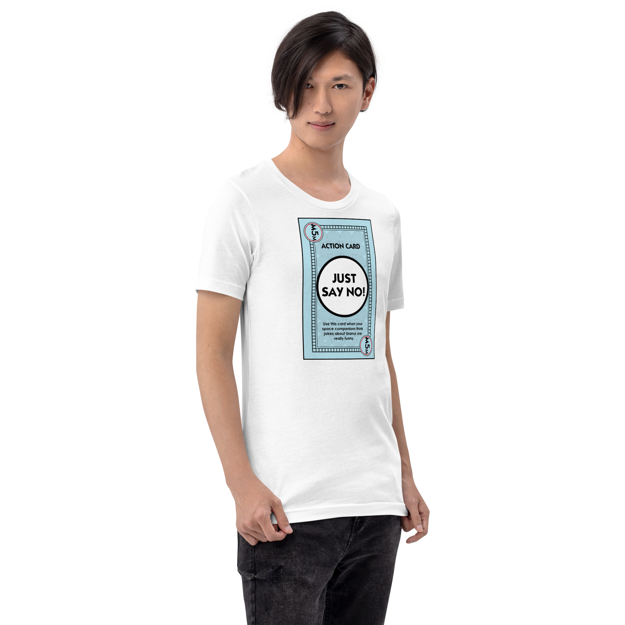 Cosmic Tarzan Just Say No! t-shirt for men.