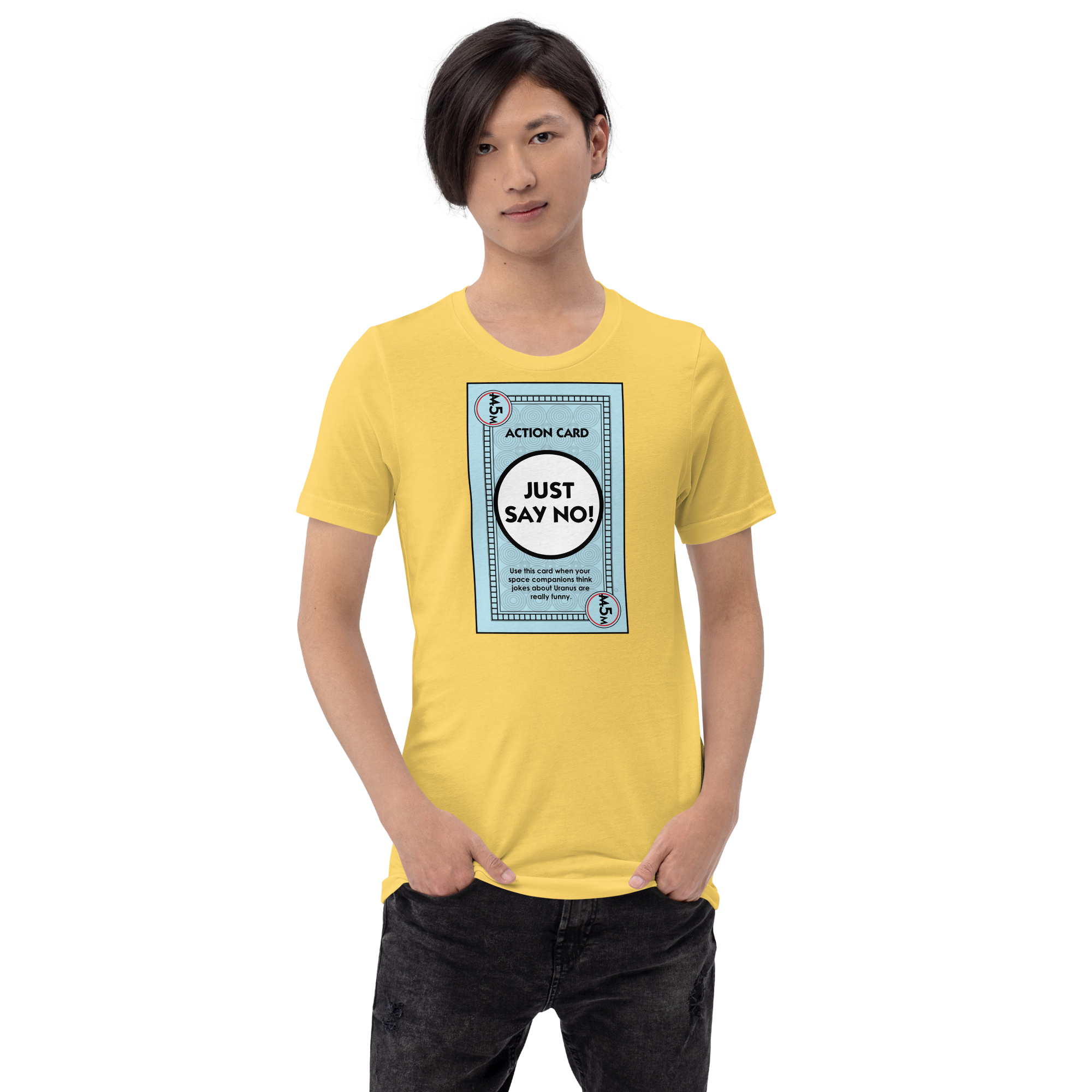 Cosmic Tarzan Just Say No! t-shirt for men.