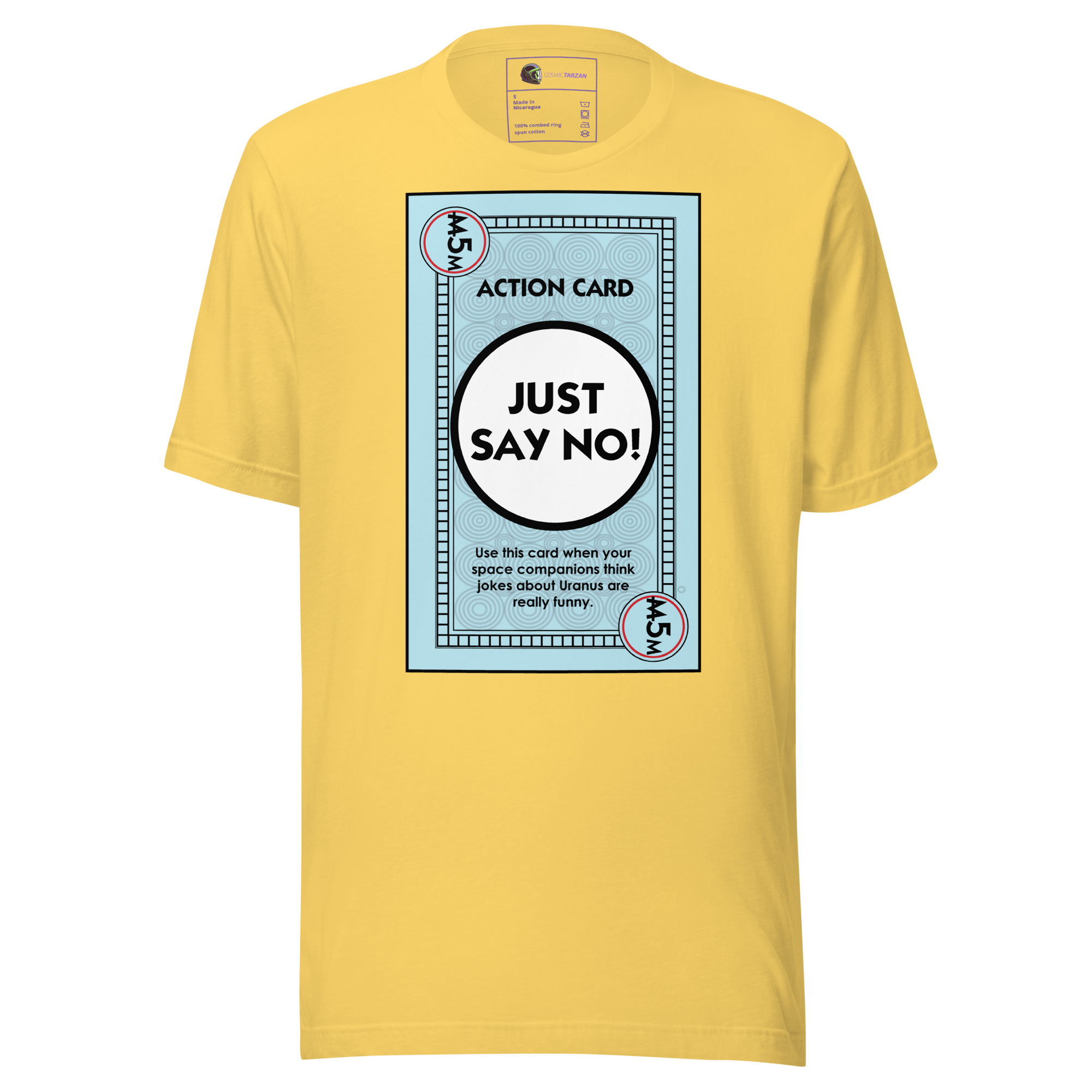 Cosmic Tarzan Just Say No! t-shirt for men.